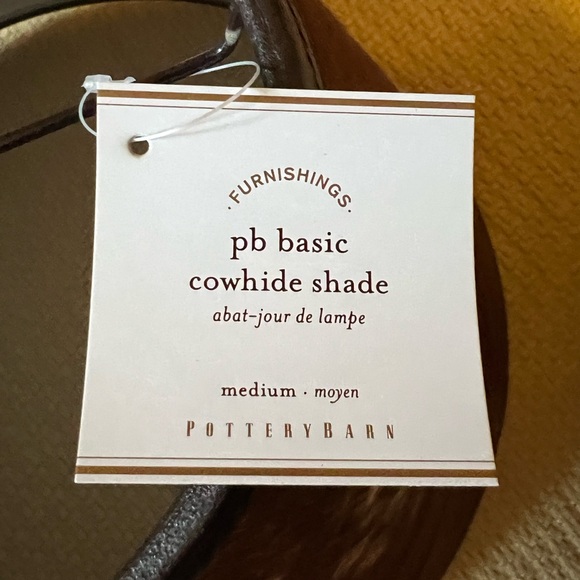 Pottery Barn Cowhide Lamp Shade - Medium - Picture 3 of 9